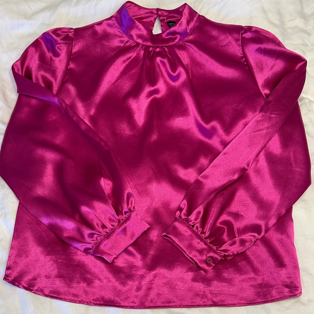 Pink Shiny Blouse